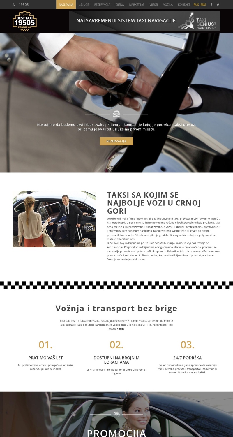 Sajt Best Taxi Podgorica