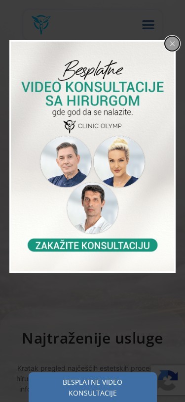 Clinic Olymp — izgled na telefonu