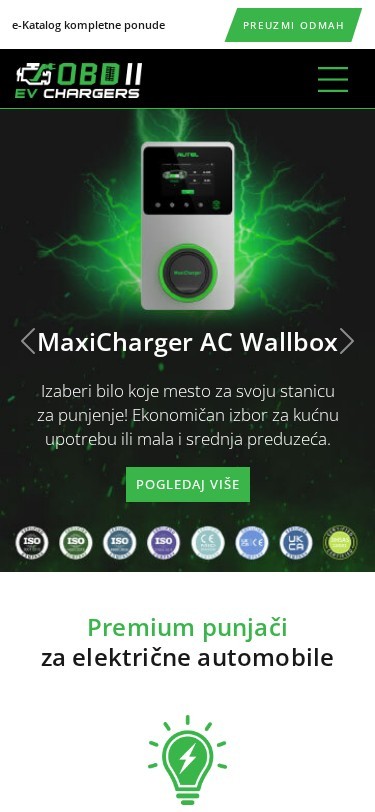 EV Chargers — izgled na telefonu