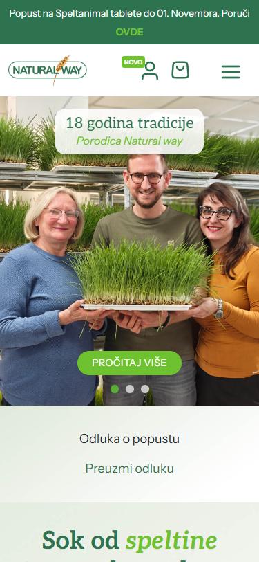 Natural Way — izgled na telefonu
