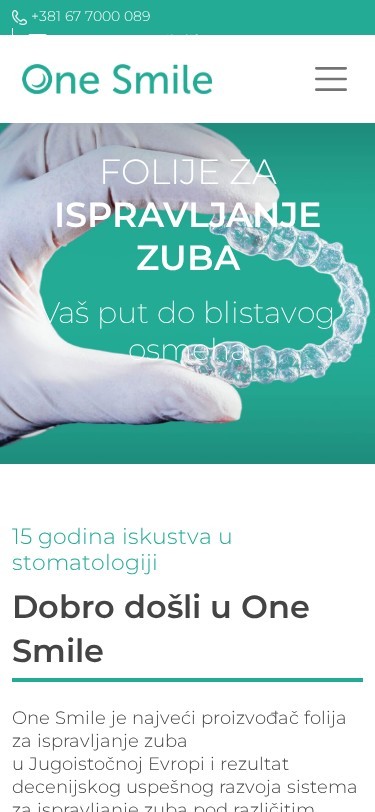 One Smile — izgled na telefonu