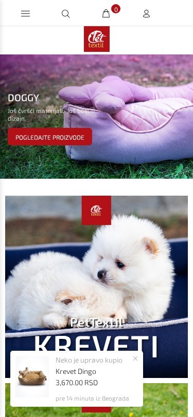 Pet Textil — izgled na telefonu