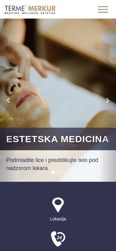 Terme Merkur — izgled na telefonu