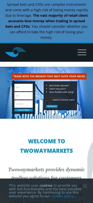 TwoWay Markets — mobile view
